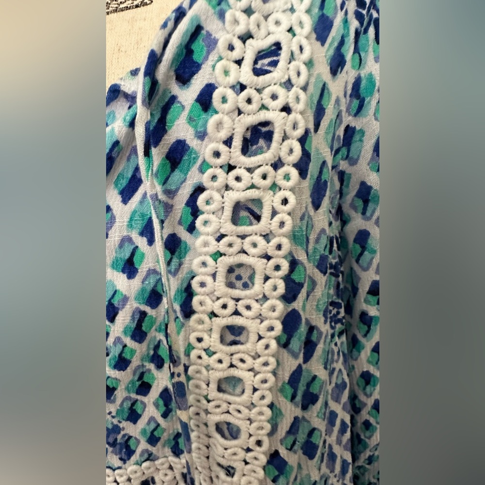 LILLY PULITZER Amisa Flounce Top XL - Picture 5 of 9